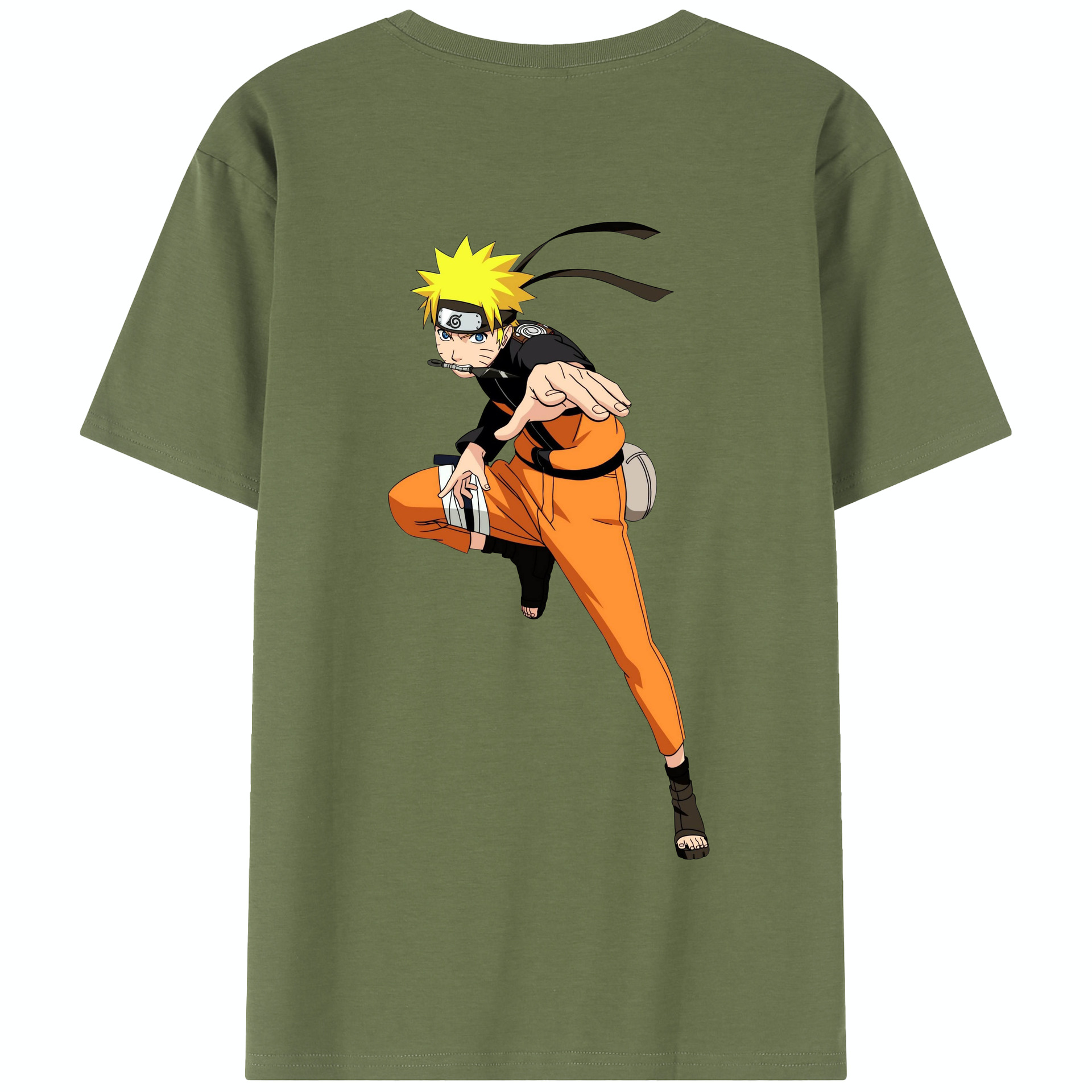 （画像用） NARUTO -ナルト- うずまき ナルト Uzumaki Naruto 綿100％半袖Tシャツ（背面プリント）